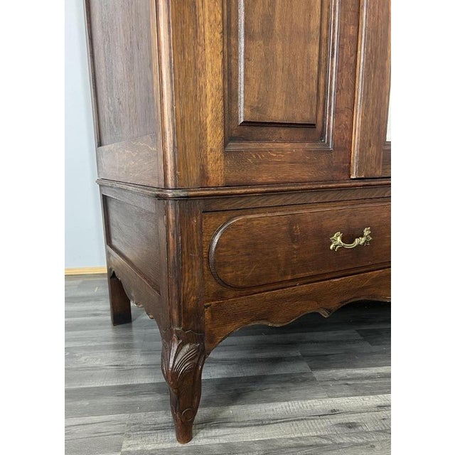 French Style Wardrobe in Oak with Mirrored Door For Sale - Image 6 of 10