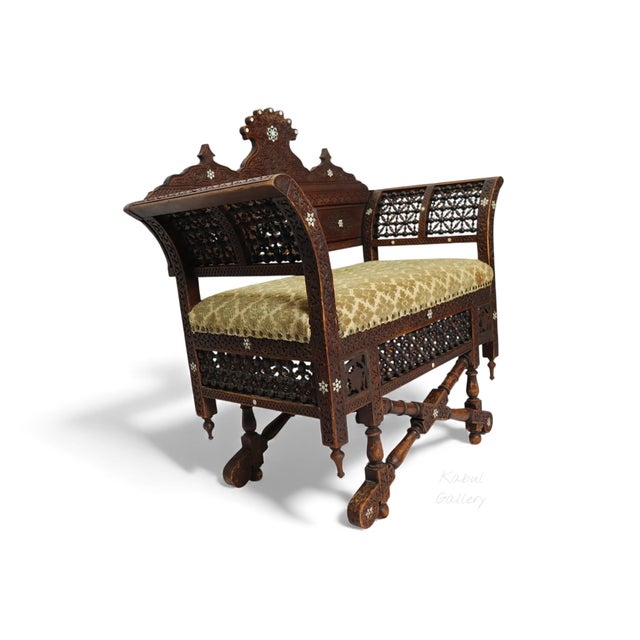 Vintage Moorish Bench Chair, 1920s For Sale - Image 6 of 18