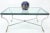 Square Chrome and Brass Hoof Feet Base Coffee Table Thick Glass Top For Sale - Image 10 of 12