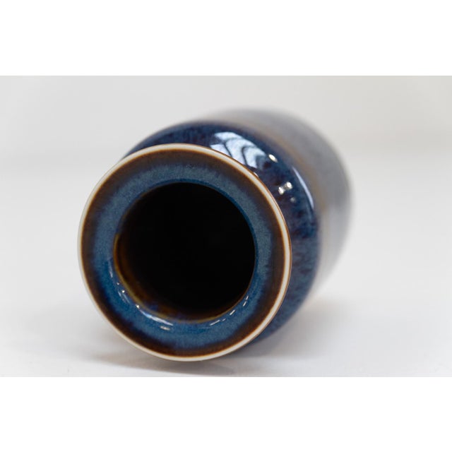 Blue Ceramic Vase by Carl-Harry Stålhane for Rörstrand, Sweden, 1960s For Sale - Image 6 of 13