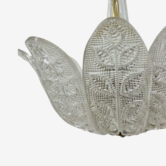 1940s 1940s Carl Fagerlund Slumped Glass Pendant Light, Attributed For Sale - Image 5 of 8