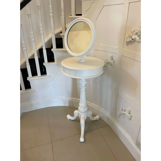Victorian Painted Adjustable Shaving Stand Vanity Mirror, 1860s, in Flawless conditions. Designed before 1890