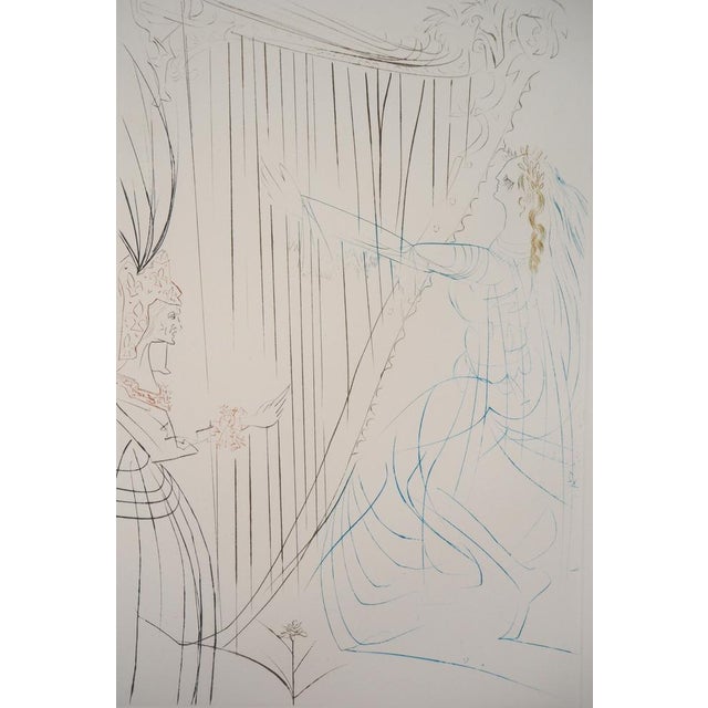 Salvador Dali Iseult and Branguine, 1970 Original color etching (aquaforte) Signed in pencil with the artist's monogram...