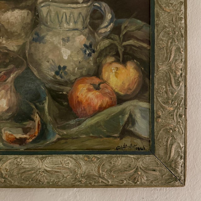 Kurt Schaefer, Still Life, 1942, Oil on Canvas, Framed For Sale - Image 3 of 8