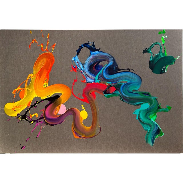 Nikolaos Schizas Contemporary Abstract Acrylic on Canvas "Don't Look Back" by Nikolaos Schizas For Sale - Image 4 of 4