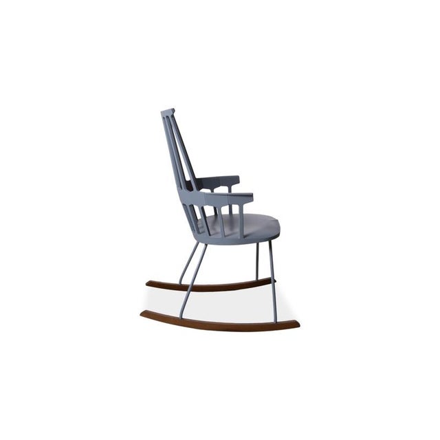 Comeback Rocking Chair in Wood and Blue Plastic by Patricia Urquiola for Kartell For Sale - Image 13 of 16