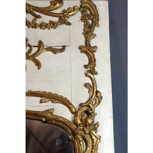 Louis XV Trumeau Mirror, 18th Century For Sale - Image 6 of 13
