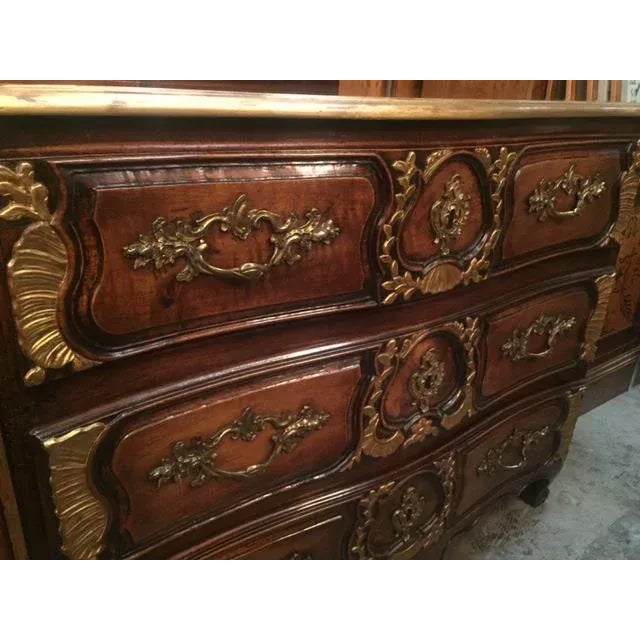 Brown 18th Century French Walnut Carved Commode For Sale - Image 8 of 12