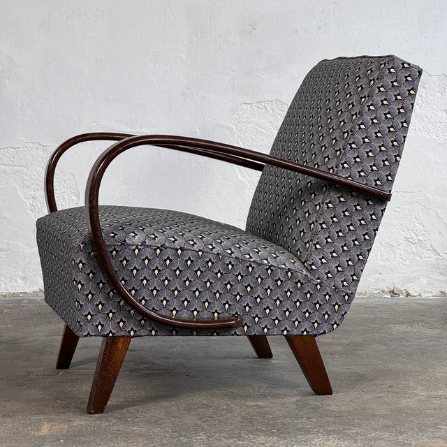 Mid-Century Modern Type C Armchairs by Jindřich Halabala for Up Závody, 1930s, Set of 2 For Sale - Image 3 of 8