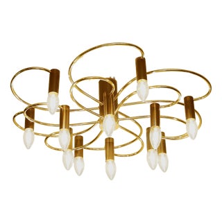 Vintage Brass Ceiling Lamp, 1970s For Sale
