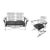 Black Scrolling Wrought Iron Glider Rocking Settee & Chair Patio Outdoor Set For Sale