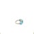 Modern Antique Three Stone 6.69 Carat Faceted Blue Topaz Ring in 925 Solid Silver - Size 8 For Sale - Image 3 of 11