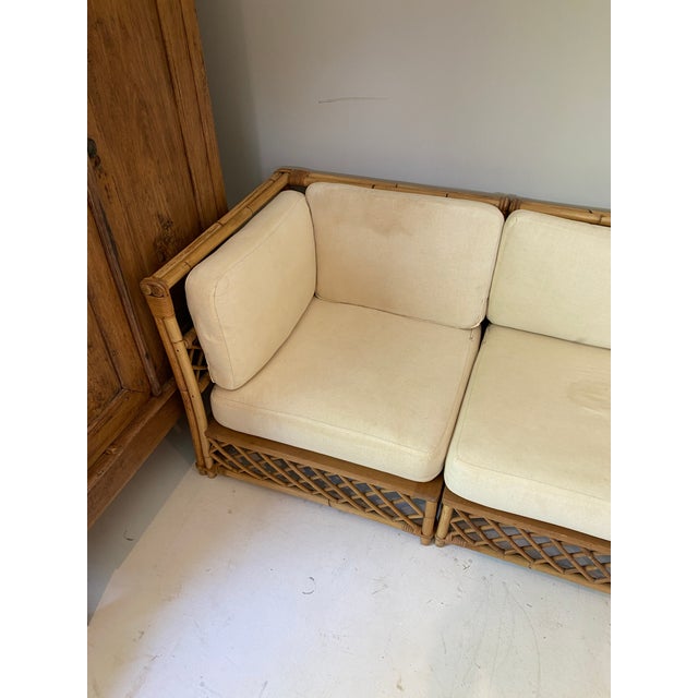 Ficks Reed Vintage Ficks Reed Bamboo Sectional For Sale - Image 4 of 9