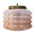 Metal Art Deco French Pink Reeded Glass Clichy Pendant Lamp For Sale - Image 7 of 7