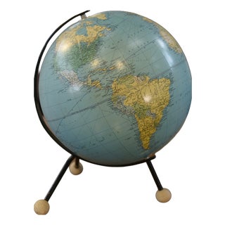 Vintage Steel Globe, 1960s For Sale
