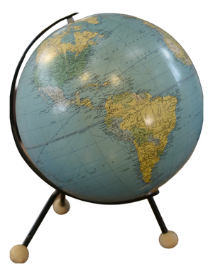 Vintage Steel Globe, 1960s