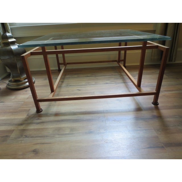 Mid-Century Modern Mid-Century Modern Teak Table W/ Glass Top Designed by Henning Norgaard for Komfort 1970s For Sale - Image 3 of 5