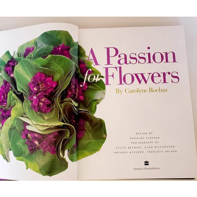 Passion for Flowers, Vintage Coffee Table Book Printed in Italy For Sale - Image 4 of 10