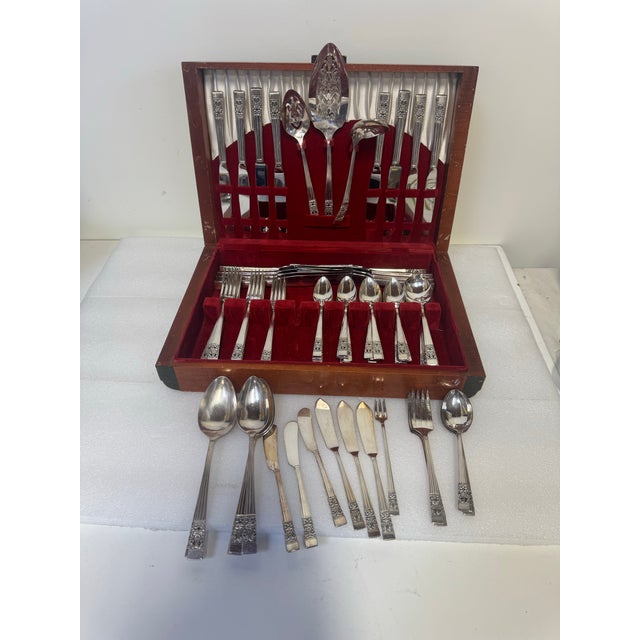 Mid 20th Century Large Set of Silver Plated, Community Coronation Pattern(King ., Edward VIII ) Flatware - 89pcs For Sale - Image 9 of 12