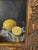 Late 20th Century Gilt Grape Motif Frame With Original Oil Painting, Lemon Still Life Art, Ornate Gold Frame, Cottage Decor For Sale - Image 13 of 13