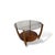 Mid-Century Round Smoked Glass and Teak Coffee Table, 1960s For Sale - Image 3 of 8