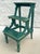 Tuscany Italian Country Carved &Amp; Distressed Green Painted Wood 3-Step Library Ladder For Sale In West Palm - Image 6 of 11