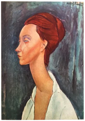 Amedeo Modigliani Vintage 1970 Authentic Lithograph Print " Lunia Czechowska " 1919