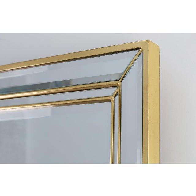 Gold 20th Century Hollywood Regency Metal Mirror by Deknudt, Belgium, 1980s For Sale - Image 8 of 11