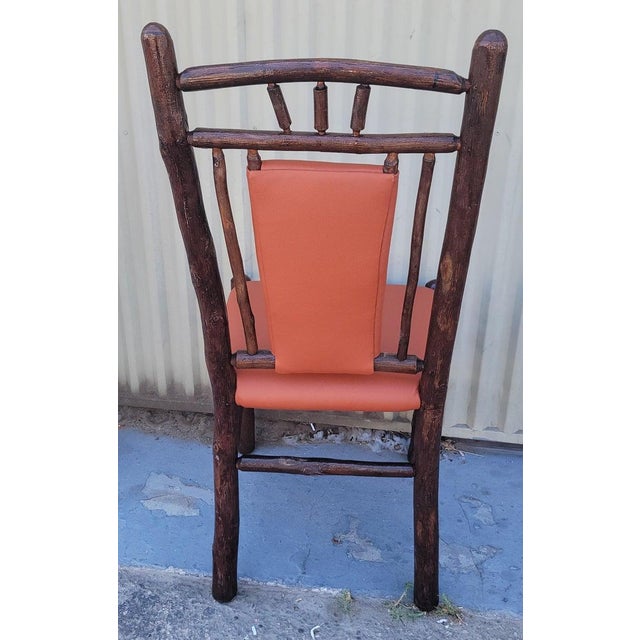 1930s Old Hickory Dinning Chairs Set of Six Leather Seats Chairs For Sale - Image 9 of 10
