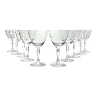 Tiffin Franciscan “Surf” Set of 10 Water Glasses For Sale