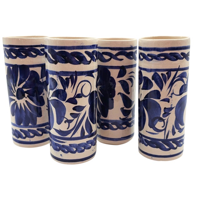 In their blue and white patterns, these tumblers carry the spirit of Mexico’s clay and fire. Each stroke of paint, laid by...