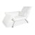 DS 142 White Leather Wing Lounger Sofa with Chrome Feet and Manual Function from de Sede For Sale - Image 6 of 18
