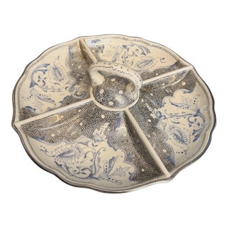 Italian Exquisite Relish Plate For Sale