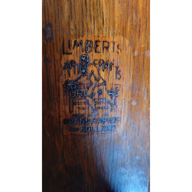 1910s Antique Charles Limbert Oak Chair For Sale - Image 12 of 12