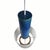Blue Danish Modern Blue Relief Glazed Pendant Lamp by Nils Kähler for Hak, 1960s For Sale - Image 8 of 12
