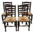 English Oak and Rush Seat Ladder Back Chairs, Late 19th Century, Set of 4 For Sale