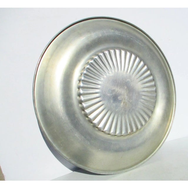 Mid-Century Modern Vintage Aluminum Serving Tray For Sale - Image 3 of 6