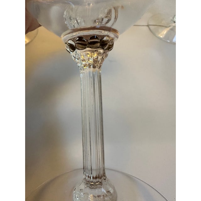 Transparent Vintage 1970s Lenox "Autumn" Collection Handblown Crystal Water Glasses 7.75" High 24k Gold Encrusted Band - Set of 12 For Sale - Image 8 of 18