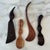 Modernist Hand Carved Wood Species Spatulas Spreaders- Set of Four