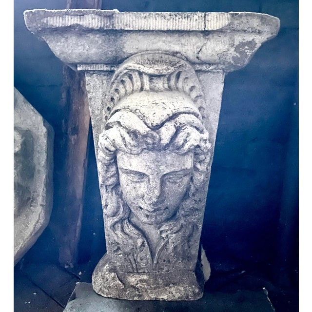 Terracotta Pedestal With the Face of Athena For Sale In New York - Image 6 of 6