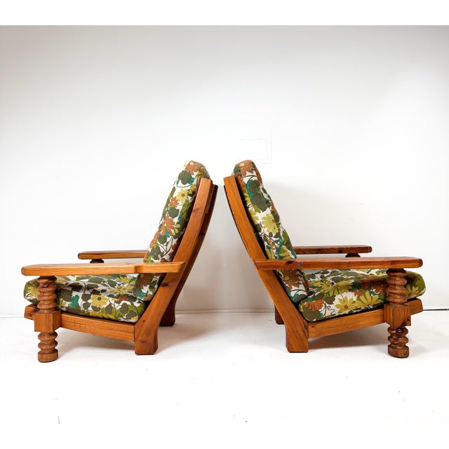 Pair of 1970s Swedish Pine "Tälja" Lounge Chairs by Sven and Christian Larsson For Sale - Image 11 of 11