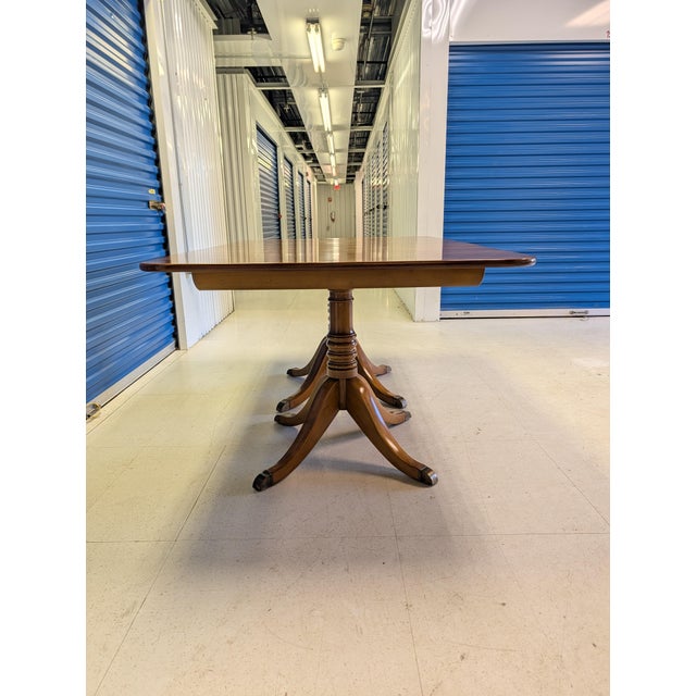 Wood Midcentury L. & j.g. Stickley "Cherry Valley" Duncan Phyfe Dining Table For Sale - Image 7 of 14