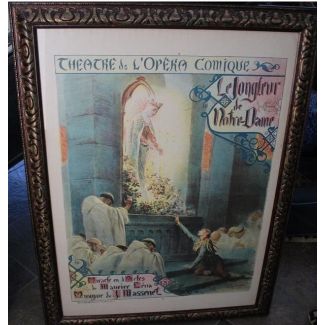 Art Nouveau 1904 Original Stone Lithograph Poster "Le Jongleur De Notre Dame" by Georges Rochegrosse For Sale - Image 3 of 16