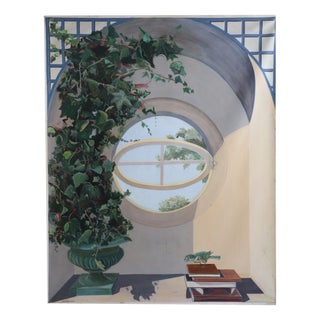 I. Grenier, Panoramic Trompe l'Oeil, 20th Century, Oil Painting on Canvas For Sale