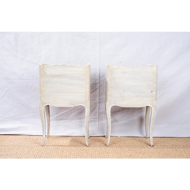 Pair of 19th Century Painted French Side Tables For Sale - Image 4 of 9