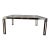 Modern Brushed Nickel and Brass Extendable Dining Table Chrome For Sale