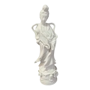 Vintage Blanc De Chine Porcelain Humco Kwan Yin Guanyin Asian Figurine