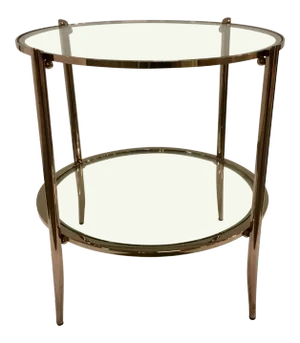 Modern Caracole Metal and Glass at First Blush End Table