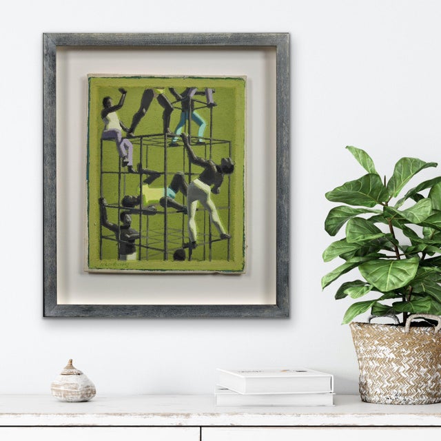 John Newberry, The Climbers, Mid 20th Century, Oil Painting, Framed For Sale - Image 10 of 18