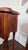 Wood Vintage French-Style Floral Marquetry Nightstands With Turned Legs — A Pair For Sale - Image 7 of 18